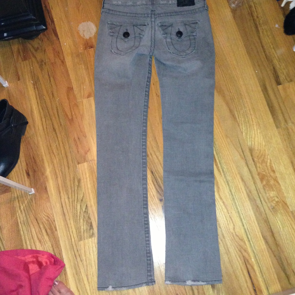 True religion light grey jean